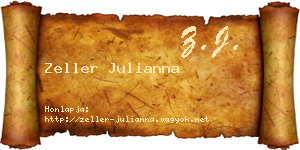 Zeller Julianna névjegykártya